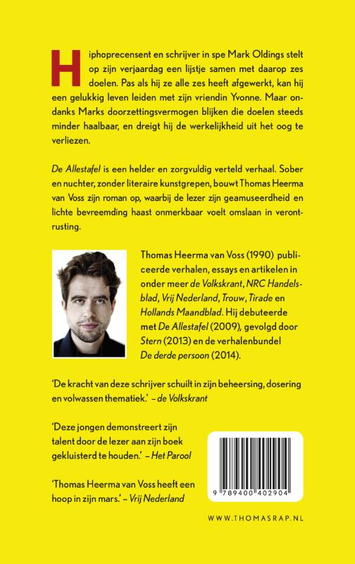 De allestafel De allestafel achterkant