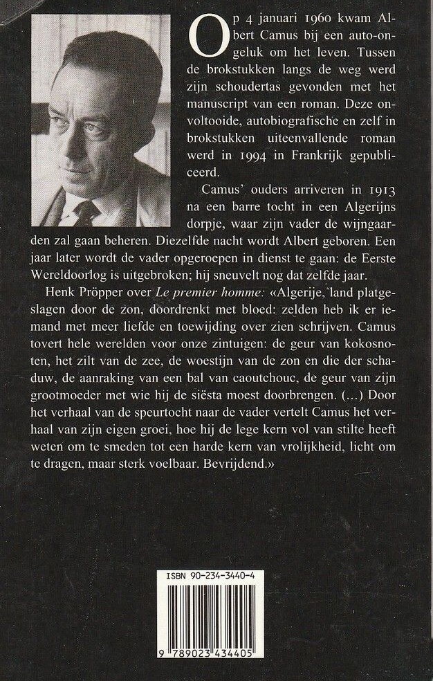 De eerste man achterkant
