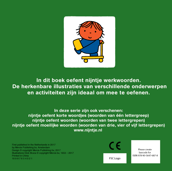 Nijntje oefent werkwoorden / Nijntje oefent achterkant