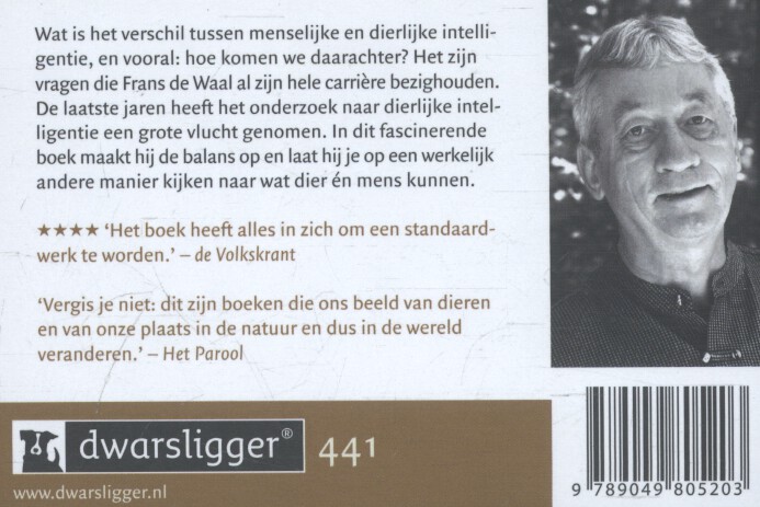 Zijn we slim genoeg om te weten hoe slim dieren zijn / Dwarsligger / 441 achterkant
