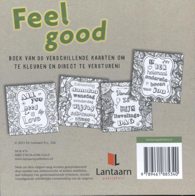 BOEK VAN 30 KLEURKAARTEN : FEEL GOOD achterkant