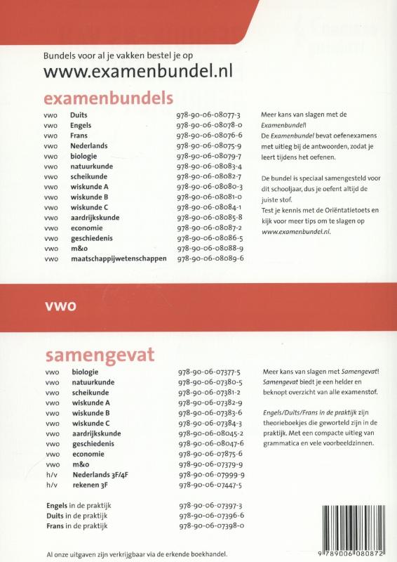 Examenbundel - Economie Vwo 2014/2015 achterkant