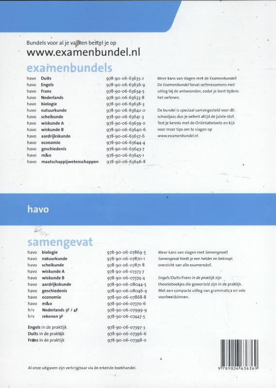 Examenbundel Havo Engels 2015/2016 achterkant