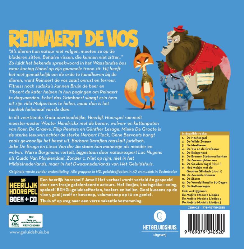 Reinaert De Vos / Heerlijk Hoorspel / 14 Reinaert De Vos / Heerlijk Hoorspel / 14 achterkant