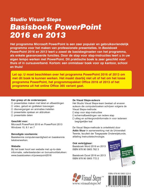 Basisboek PowerPoint 2016 en 2013 achterkant