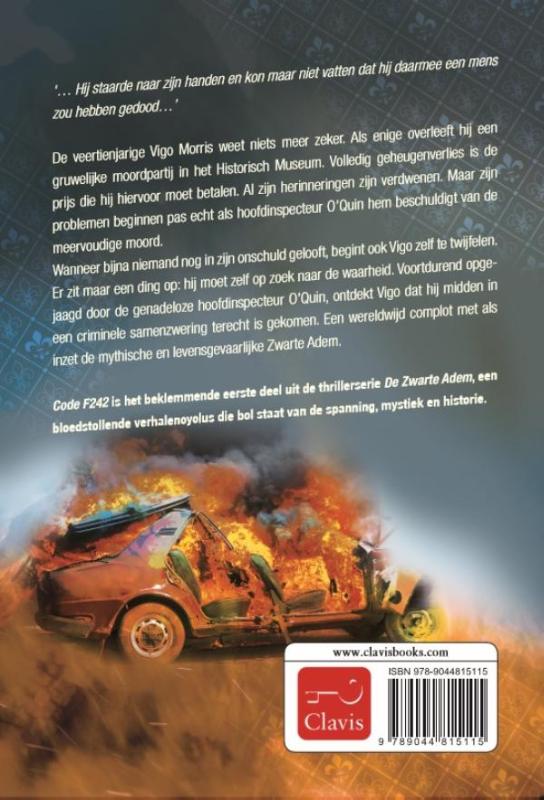 De zwarte adem 1 -   Code F242 achterkant