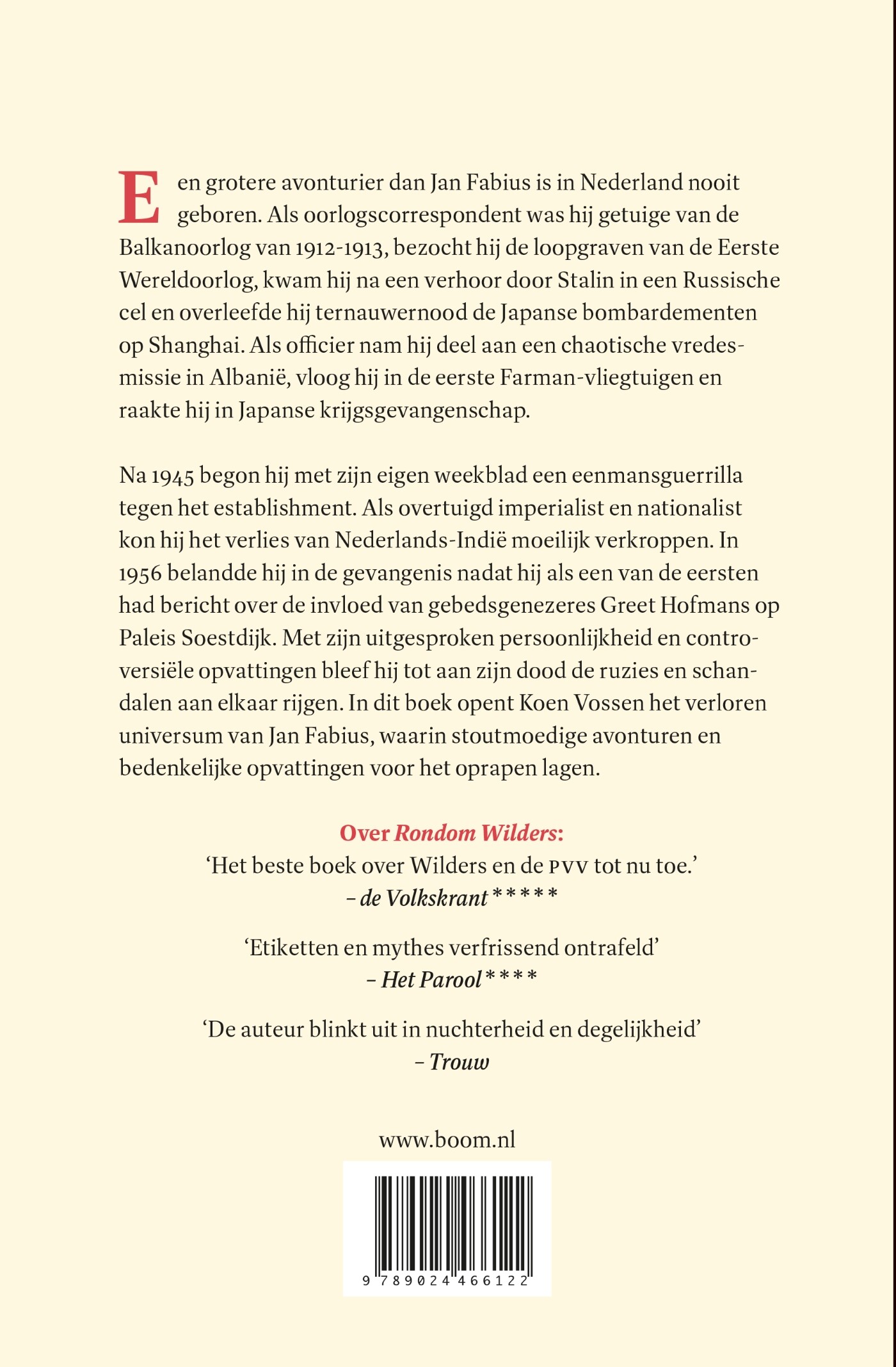 Groter dan het leven achterkant