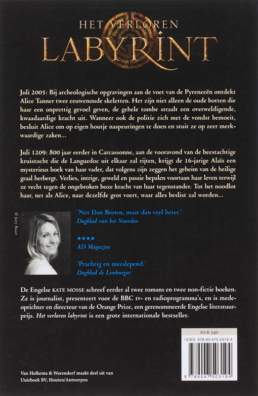 Het verloren labyrint / Languedoc-trilogie / 1 achterkant