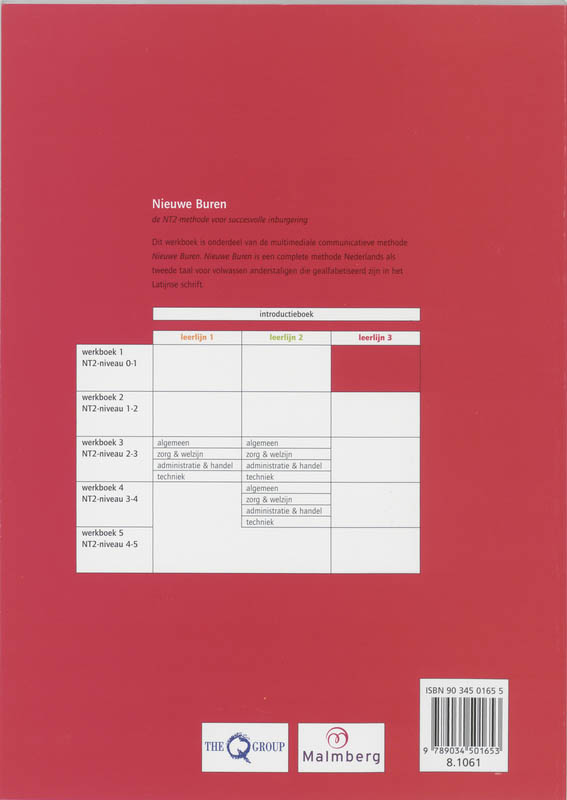 Nieuwe Buren / Leerlijn 3 / Werkboek 1 / NT2-Cahiers achterkant