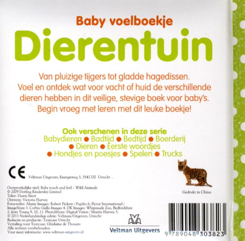 Dierentuin / Baby voelboekje achterkant