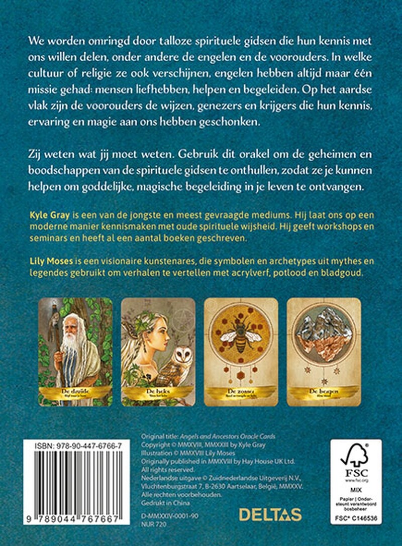 De wijsheid van de spirituele gidsen - Boek en orakelkaarten achterkant