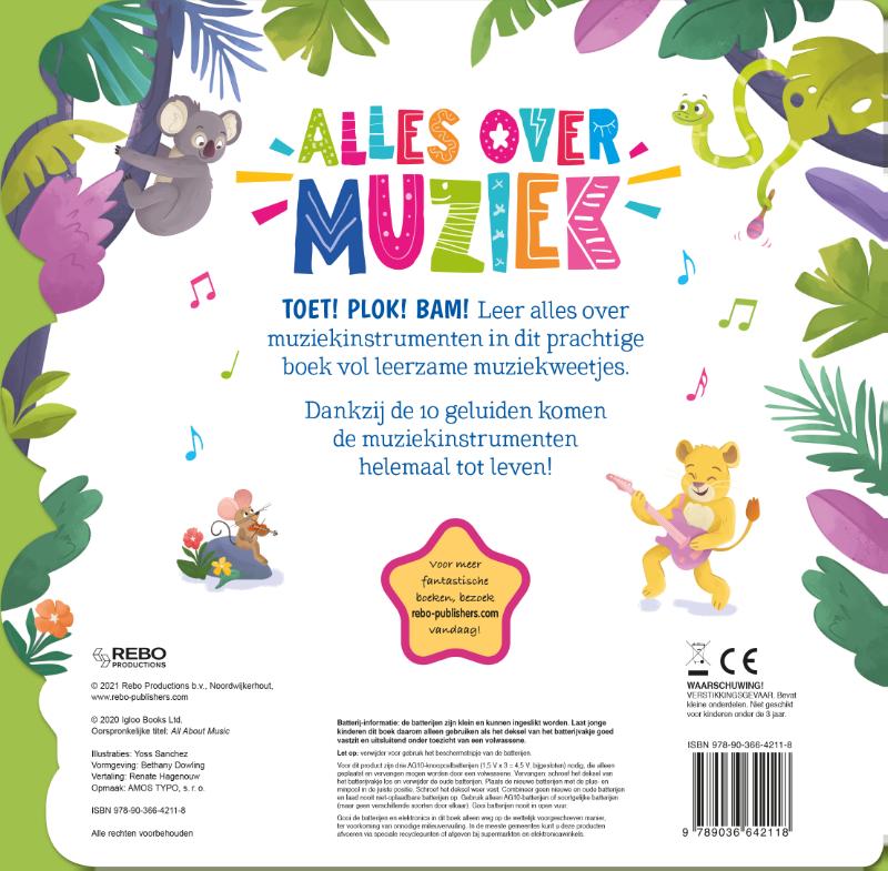 Geluidenboek Alles over muziek achterkant