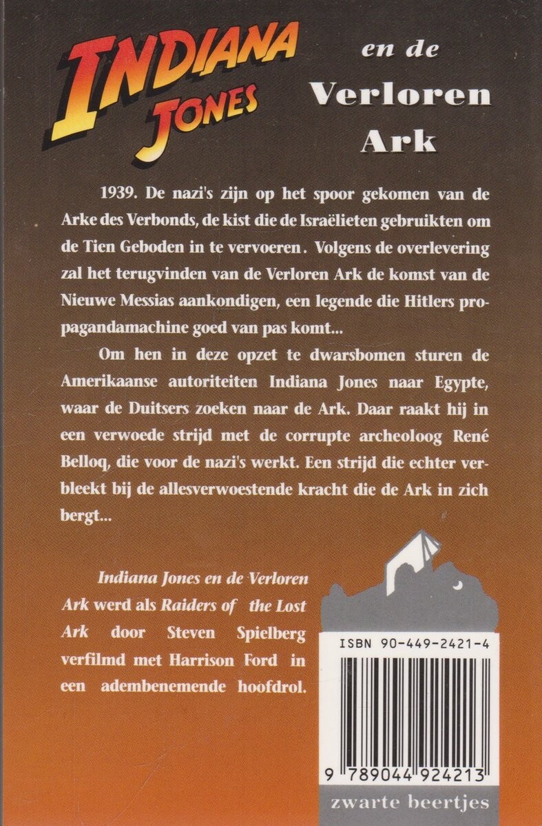 Indiana Jones en de verloren ark / Zwarte beertjes / 2421 achterkant