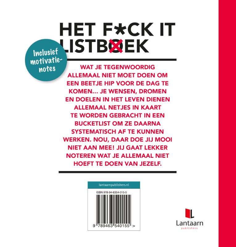 Het fuck it listboek achterkant