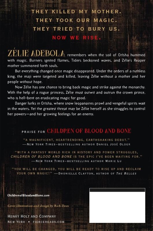 Children of Blood and Bone / Legacy of Orisha achterkant