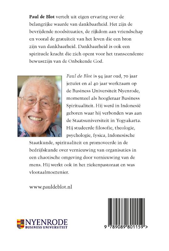 Dankbaarheid achterkant