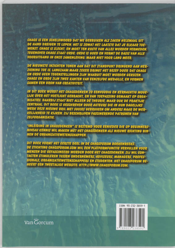 Inleiding in chaosdenken achterkant