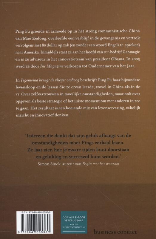 Tegenwind brengt de vlieger omhoog Tegenwind brengt de vlieger omhoog achterkant