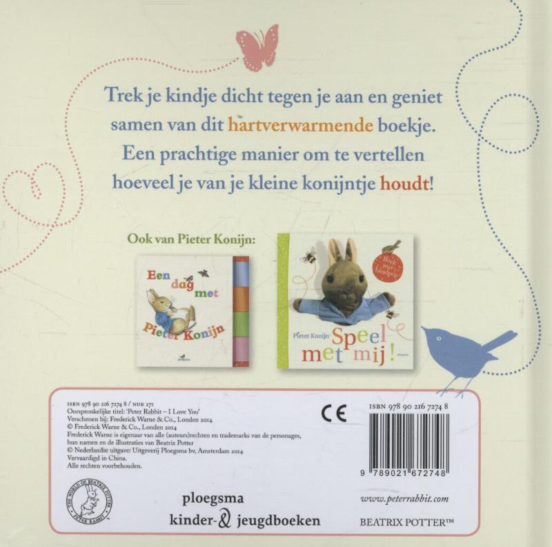 Pieter konijn De liefste ben jij! achterkant