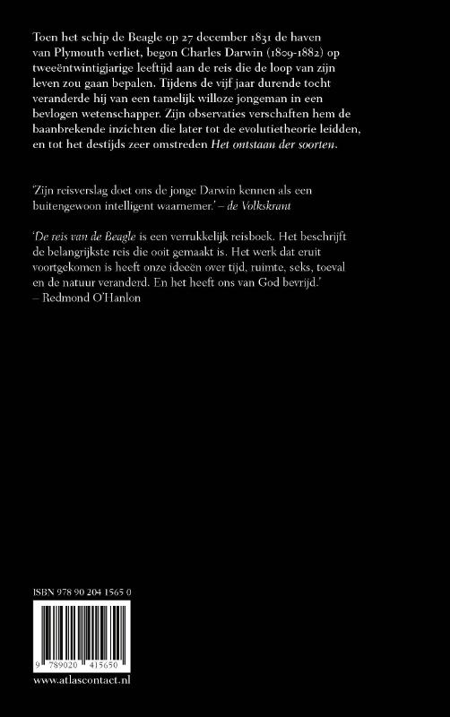 De reis van de Beagle / LJ Veen Klassiek achterkant