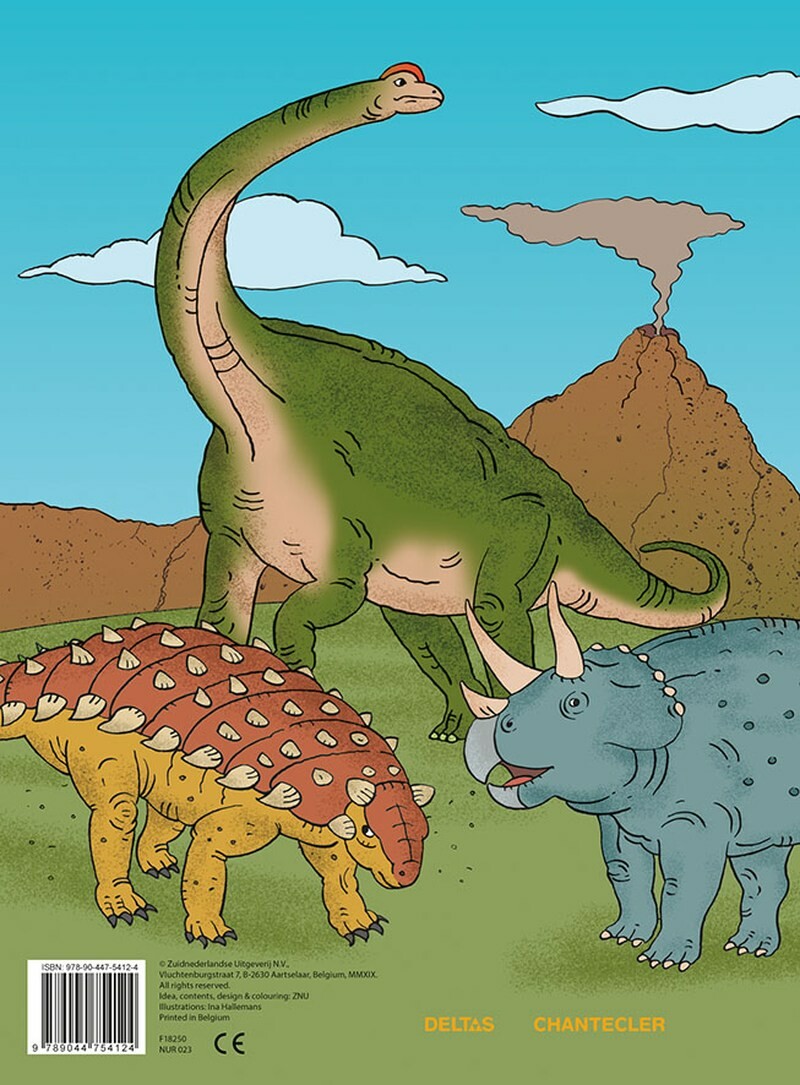 Dino Color kleurblok / Dino Color Bloc de coloriage achterkant