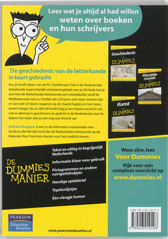 Voor Dummies - Nederlandse letterkunde voor Dummies achterkant