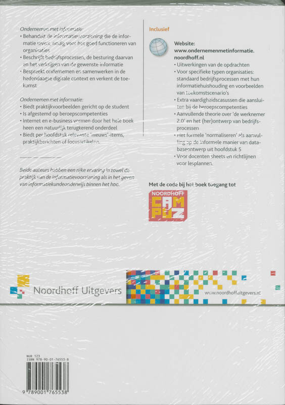 Ondernemen met informatie achterkant