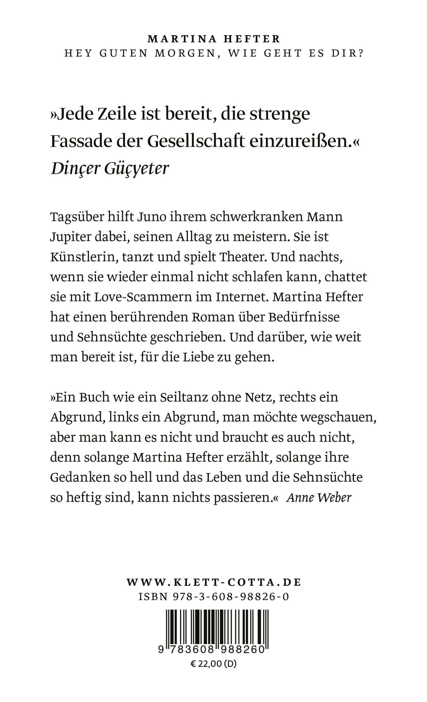 Hey guten Morgen, wie geht es dir? achterkant