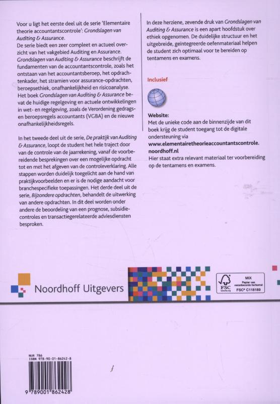 Grondslagen van auditing & assurance / Elementaire theorie accountantscontrole / 1 Grondslagen van auditing & assurance / Elementaire theorie accountantscontrole / 1 achterkant
