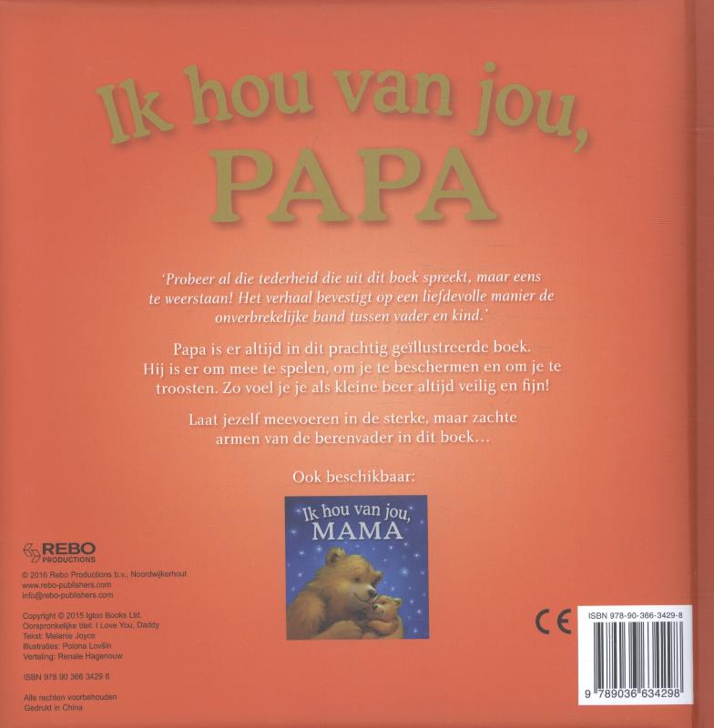 Ik hou van jou, papa achterkant