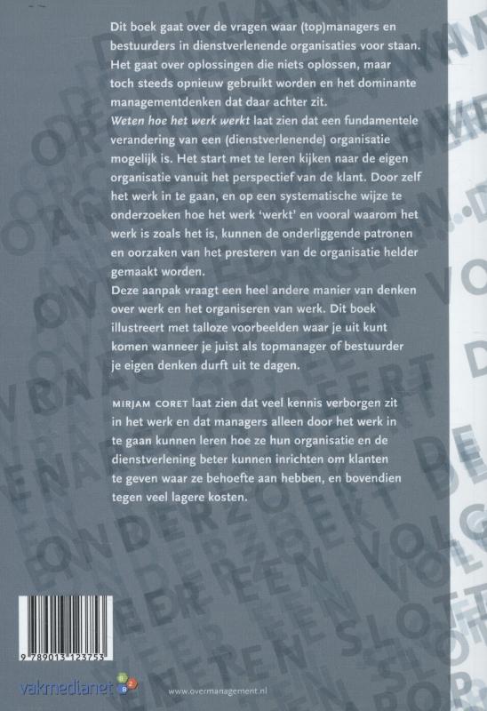 Weten hoe het werk werkt Weten hoe het werk werkt achterkant