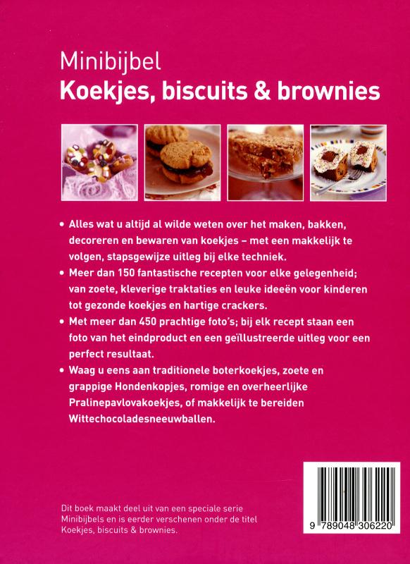 Koekjes, biscuits en brownies / Minibijbel achterkant