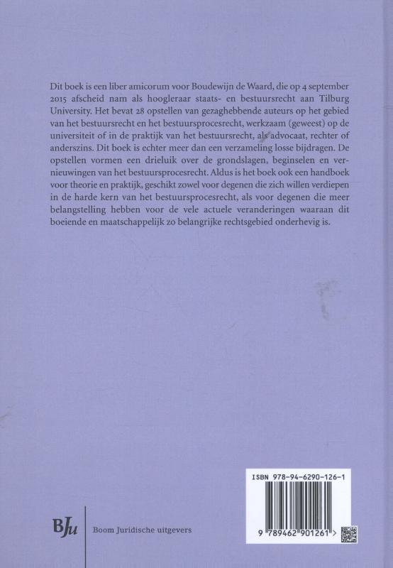 Behoorlijk bestuursprocesrecht achterkant