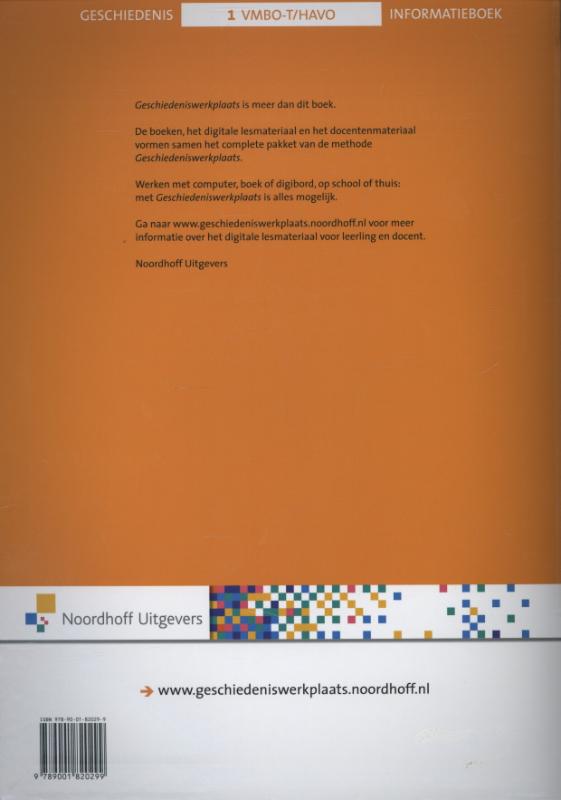Geschiedeniswerkplaats  vmbo-t/havo 1 Informatieboek achterkant