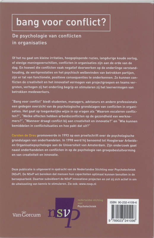 Bang voor conflict? / NSVP-reeks / 3 Bang voor conflict? / NSVP-reeks / 3 achterkant