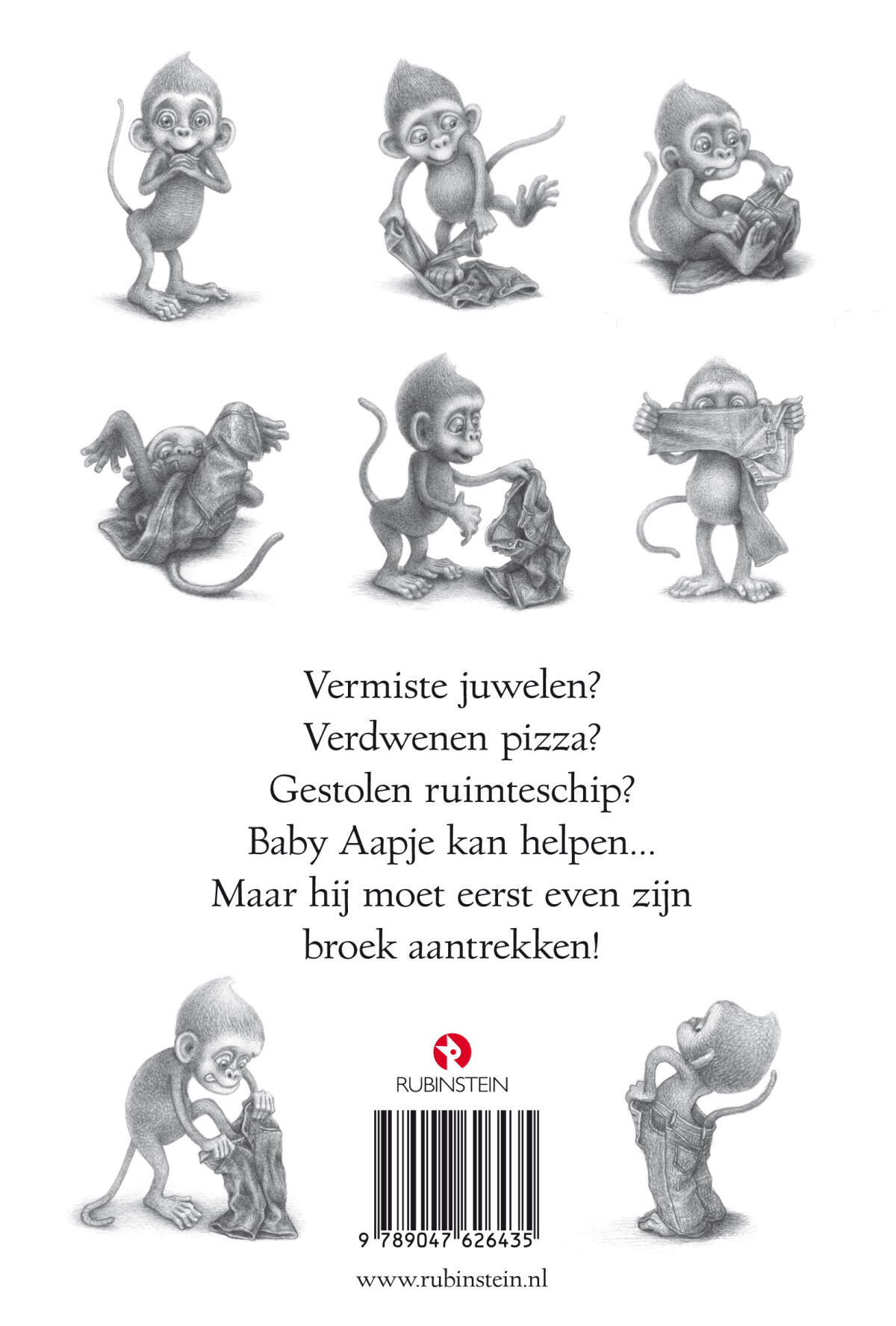 Baby Aapje, privé-detective achterkant