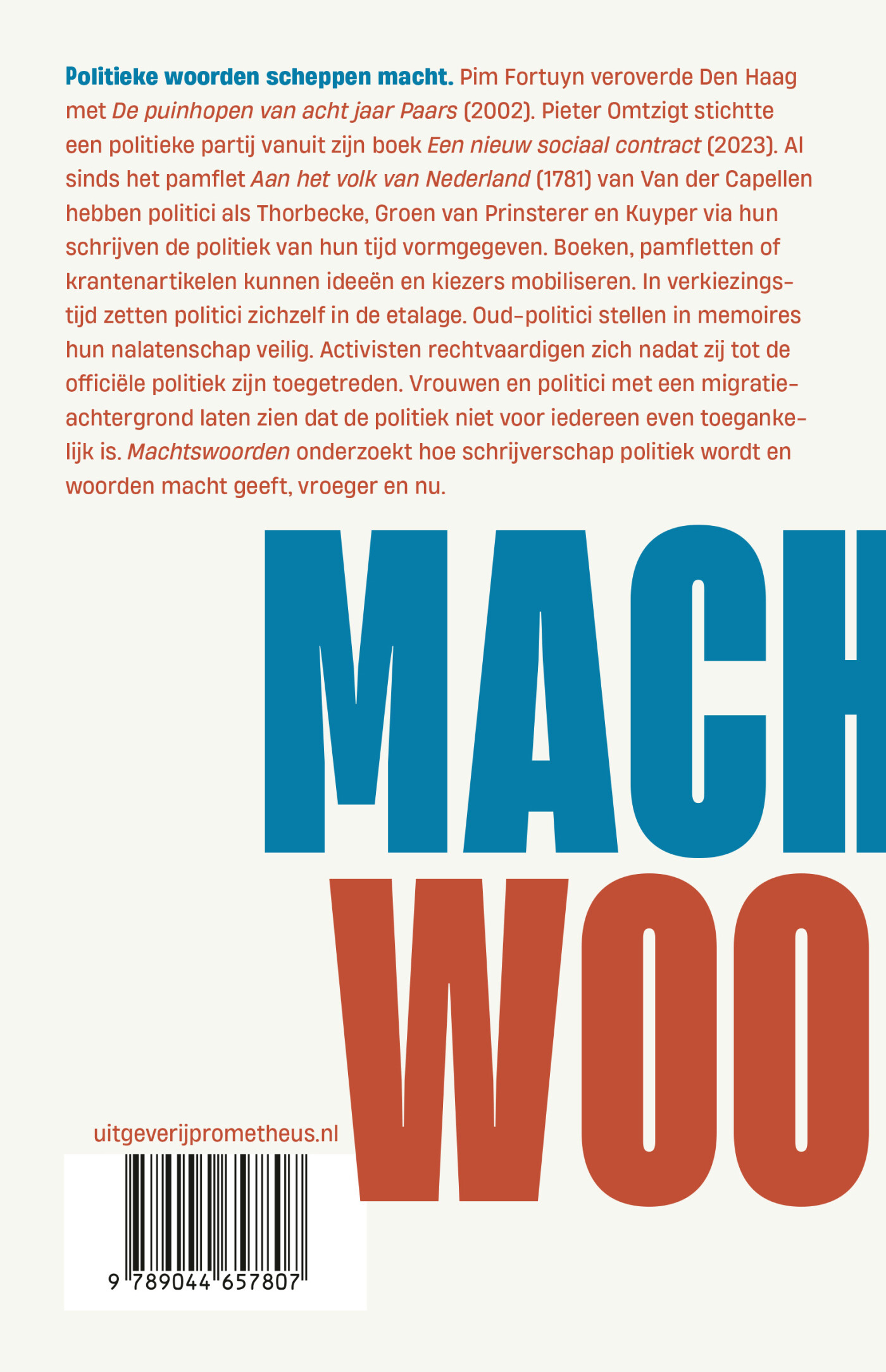 Machtswoorden achterkant