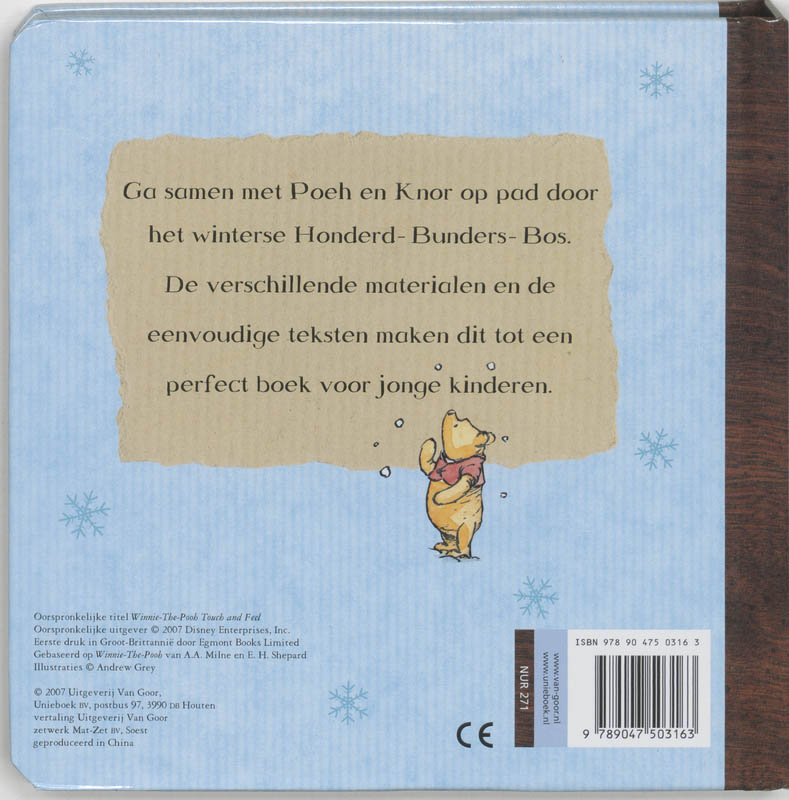 Winnie De Poeh Winterboek achterkant