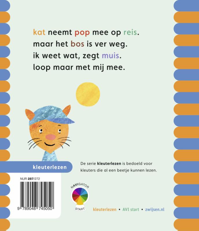 Kleuterlezen  -   kat gaat op reis achterkant