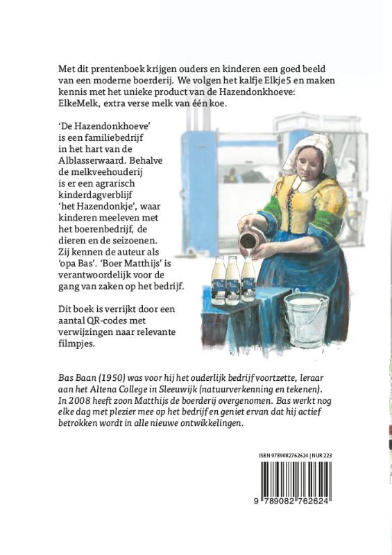Elkje 5 – Kinderprentenboek over een echt kalfje op een echte boerderij achterkant