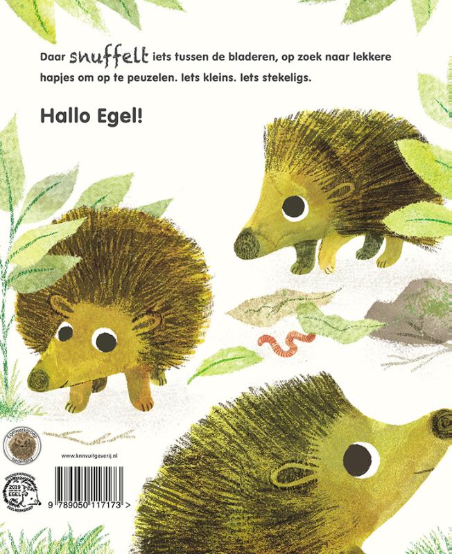 Hallo egel! achterkant