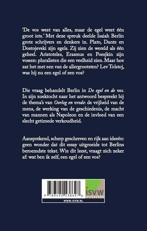 De egel en de vos De egel en de vos achterkant