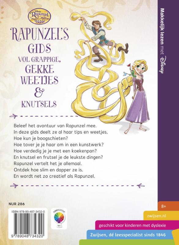 Makkelijk lezen met Disney  -   Rapunzels gids vol grappige, gekke weetjes & knutsels achterkant
