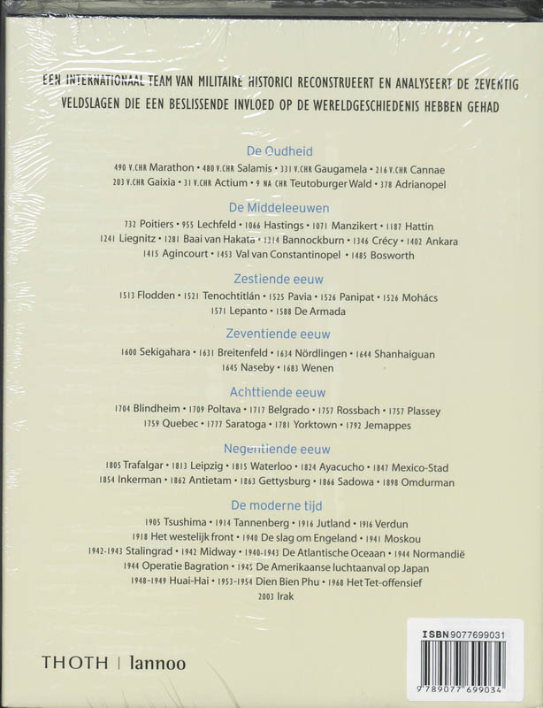 De zeventig grootste veldslagen aller tijden De Zeventig Grootste Veldslagen Aller Tijden achterkant