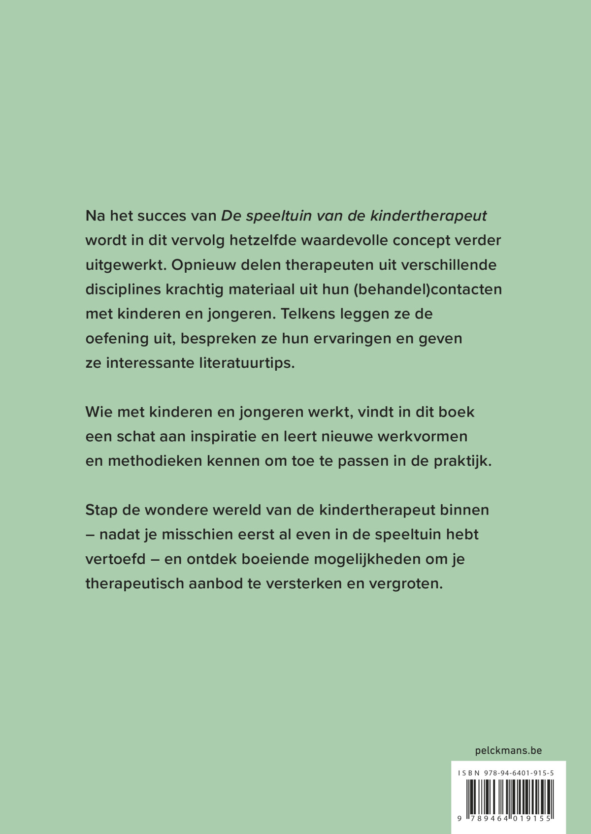 De wondere wereld van de kindertherapeut achterkant