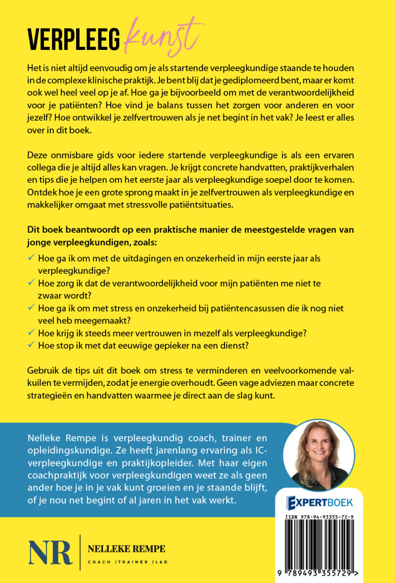 Verpleegkunst / Hoe dan? serie achterkant