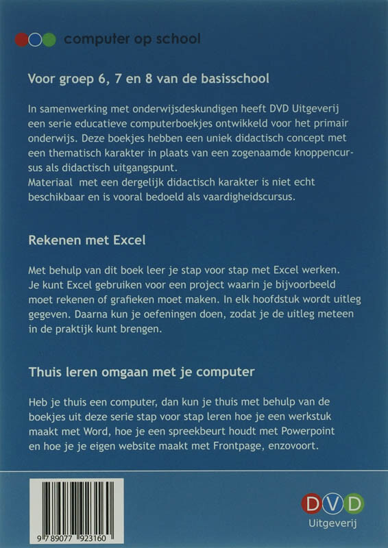 Rekenen met Excel / Computer op school achterkant