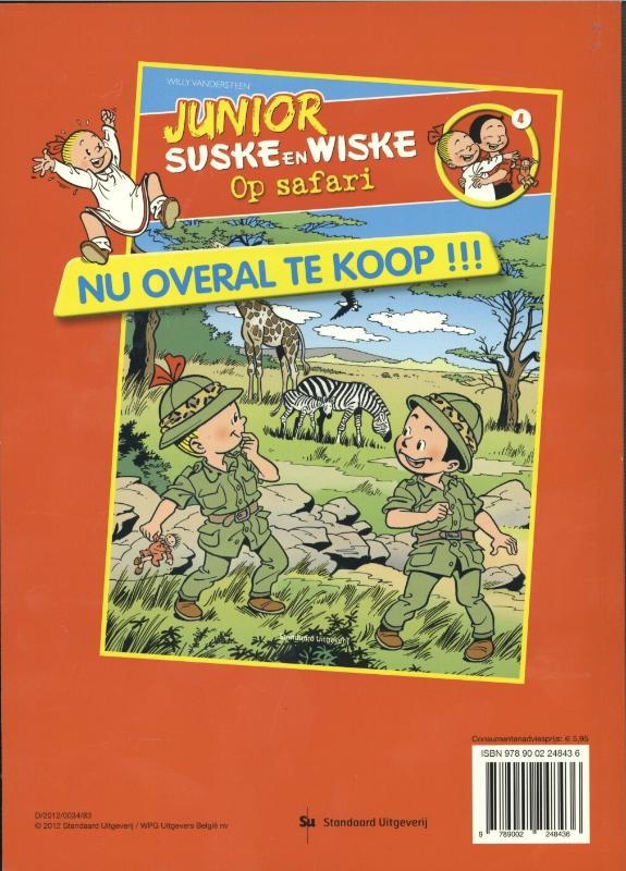 Op safari / Junior Suske en Wiske achterkant