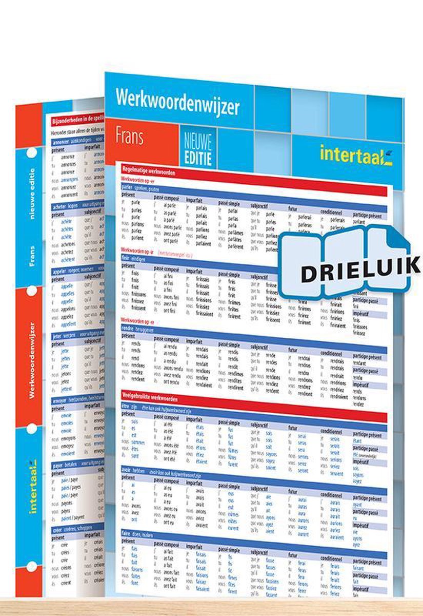 Werkwoordenwijzer Frans - nieuwe editie uitklapkaart