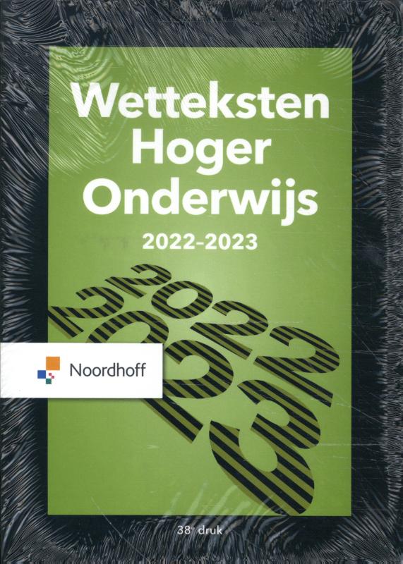 boekenbalie_9789001299132_cover Wetteksten Hoger Onderwijs / 2022-2023
